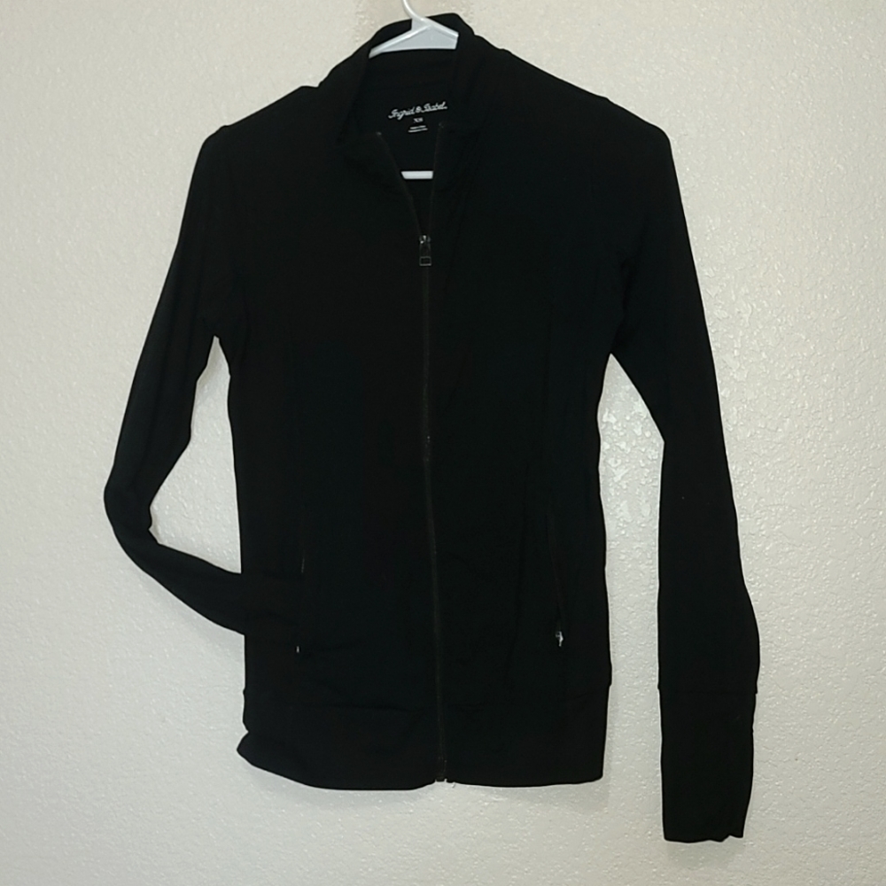 Ingrid & Isabel grow with you Maternity activewear jacket, black XS